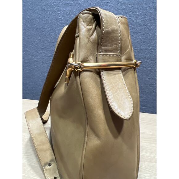 Vintage 1970’s Gucci Horsebit Beige Crossbody Shoulder Bag (some flaws READ) - Picture 3 of 16